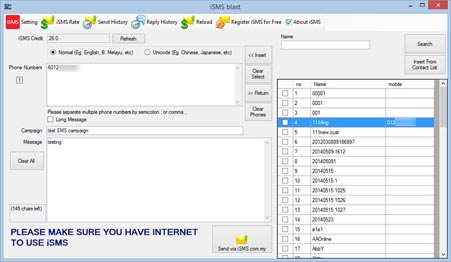 iSMS via POS Terminal Malaysia