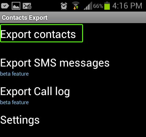 Export Contacts