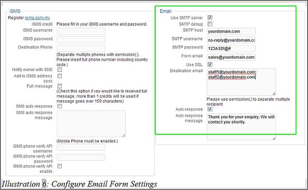 SMTP Settings