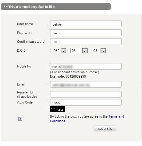 Register iSMS Account